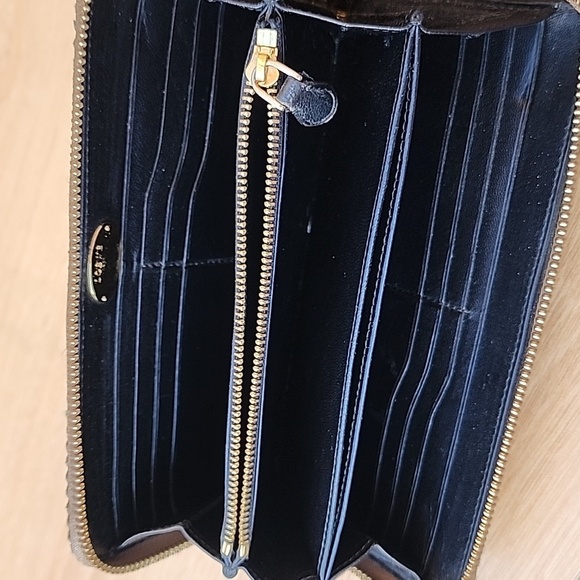 LOEWE Anagram Tassel Women's Long Wallet Champagne Gold Leather - Picture 11 of 15